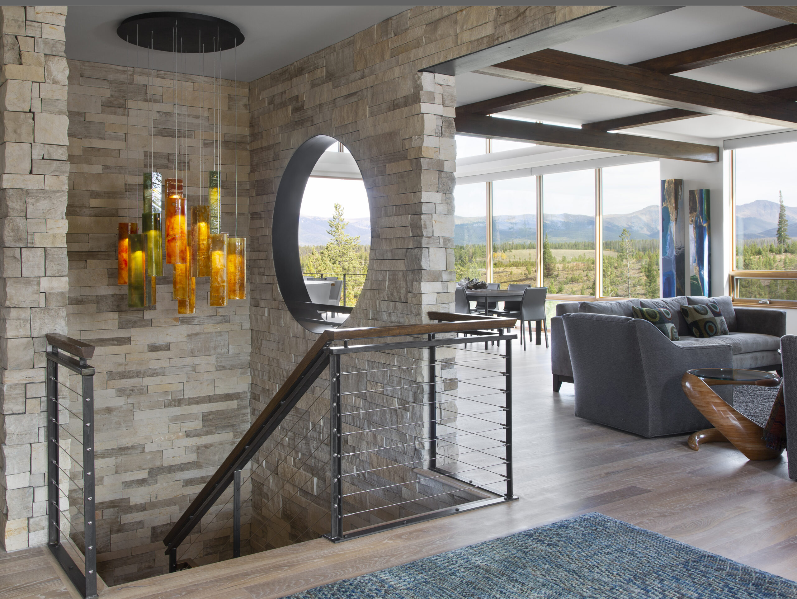 Ewers Architecture Modern Mountain Retreat Foyer