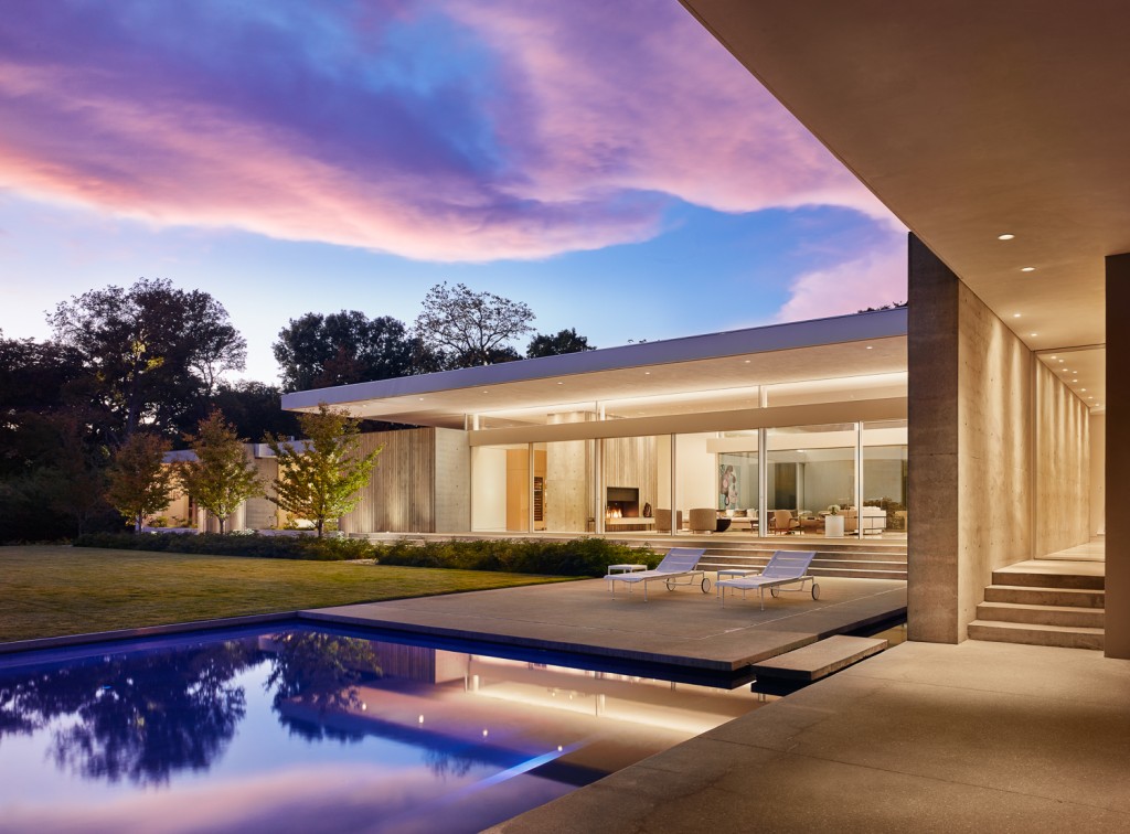 Specht Architects Backyard at Dusk